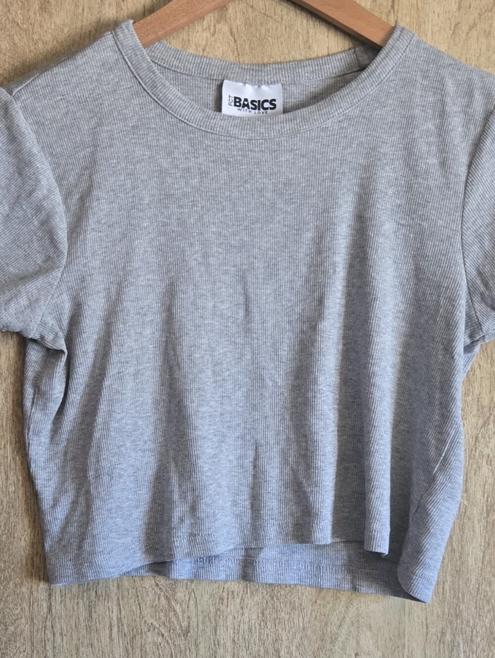 FCT Ribbed Crop Tee Light Grey - Picture 4 of 4